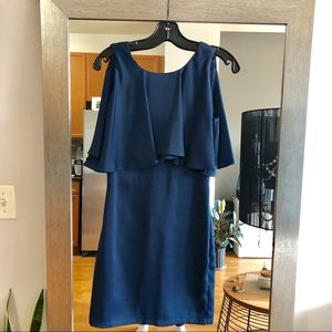 Topshop little navy satin dress